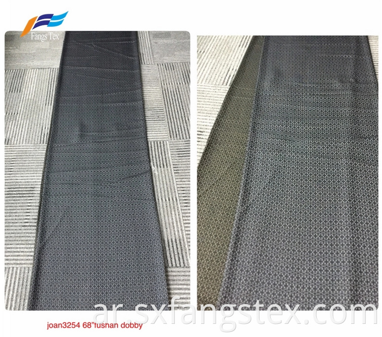 Dubai Formal Black Polyester Rayon Fushan Stripe Fabric 1